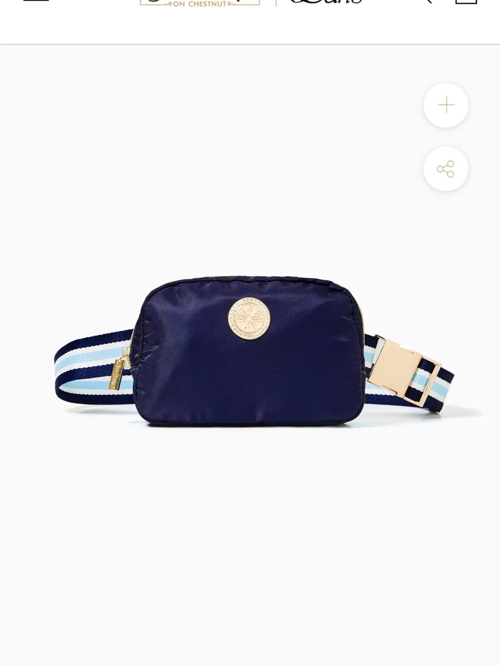 Lilly Pulitzer Jeanie True Navy Belt Crossbody Bag